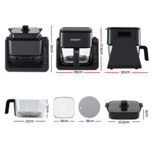 Devanti 5.5L Dual Zone 2-In-1 Glass Air Fryer – Sumo Deals Devanti 5.5L Dual Zone 2-In-1 Glass Air Fryer Product Image Sumo Deals