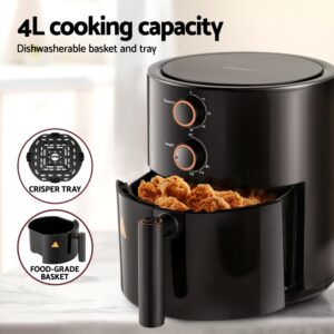 Devanti 4L Air Fryer 1500W | Healthy Oil-Free Rotary Cooker Product Image Sumo Deals