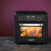 Devanti Air Fryer 20L Lcd Fryers Oven 1400W Black – Sumo Deals Devanti Air Fryer 20L Lcd Fryers Oven In Matte Black Finish Displaying Glass Door View