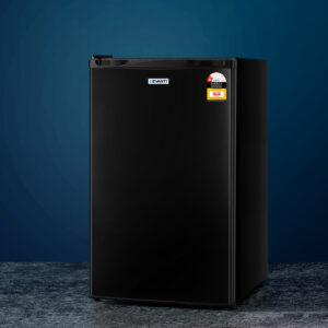 Devanti 110L Bar Fridge Compact Refrigerator in Matte Black Front View