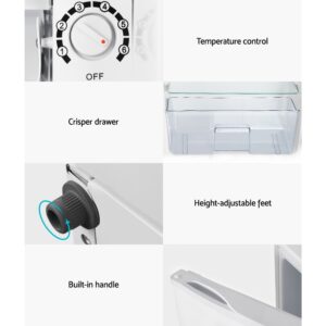 Devanti 95L Bar Fridge White Adjustable Thermostat Knob Dial