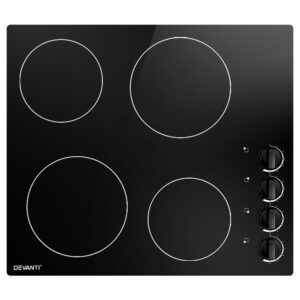 Devanti Electric Ceramic Cooktop 60Cm 6000W Black Glass Product Image Sumo Deals