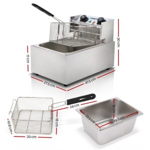 Devanti 10L Commercial Deep Fryer - Single Basket 2200W – Sumo Deals Devanti 10L Commercial Deep Fryer - Single Basket 2200W Product Image Sumo Deals