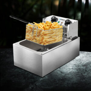 Devanti 10L Commercial Deep Fryer 2200W Stainless Steel Benchtop Unit