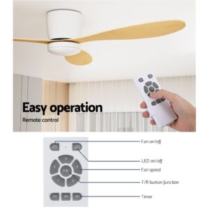 Devanti 52&Quot; Timber Look Dc Motor Ceiling Fan With 18W Led – Sumo Deals Wireless Remote Control For A 5 Speed Timber Look Dc Motor Ceiling Fan