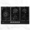 Devanti Gas Cooktop 90Cm 5 Burner Black Tempered Glass Built-In Cooktop Layout