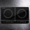 Devanti 3500W Portable Induction Cooktop 60cm front view showing dual zones