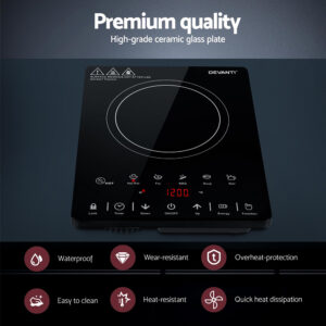 Devanti Electric Ceramic Cooktop 30Cm Portable Burner Product Image Sumo Deals