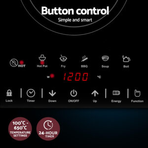 Touch Control Panel Showing 10 Power Levels And 5 Cooking Modes