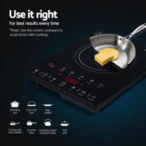Underside View Of Devanti Cooktop Showing Large Heat Dissipation Fan