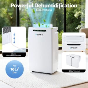 Devanti 16L Portable Dehumidifier | Home Air Dryer – Sumo Deals 16L Dehumidifier