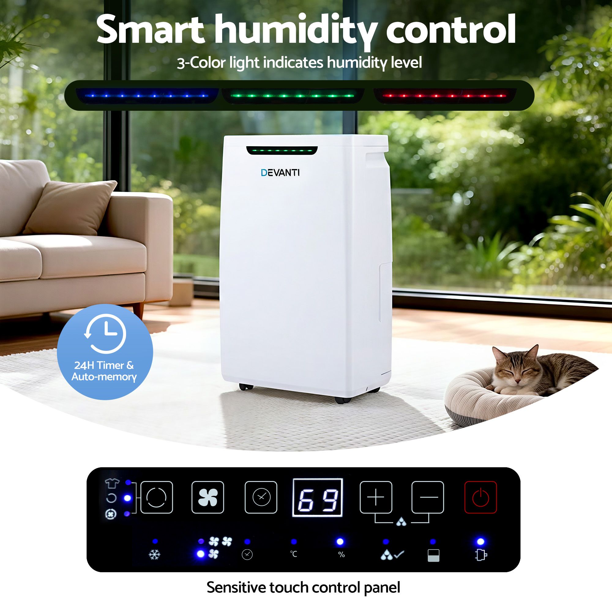 Devanti 16L Portable Dehumidifier | Home Air Dryer – Sumo Deals 16L Dehumidifier