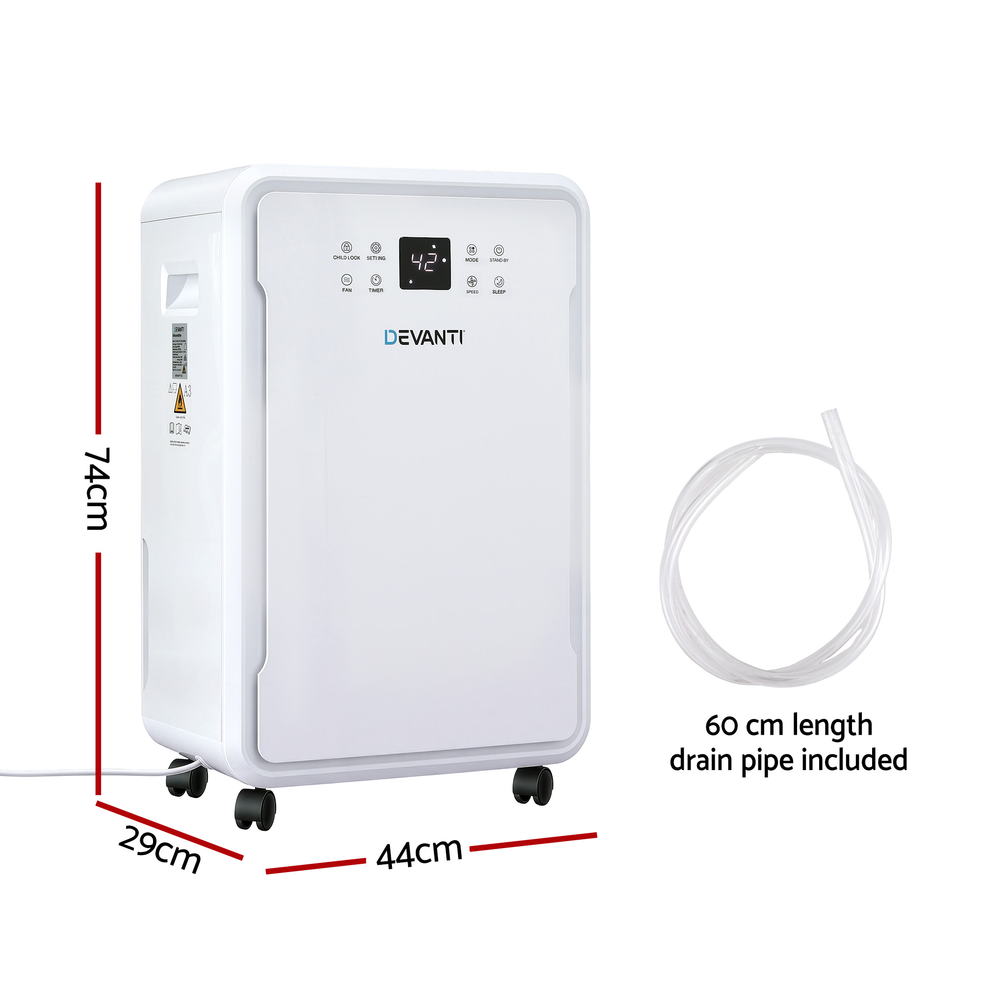 Devanti 50L/Day Dehumidifier Air Dryer With 8.5L Tank – Sumo Deals Devanti 50L/Day Dehumidifier Air Dryer With 8.5L Tank - Image 2