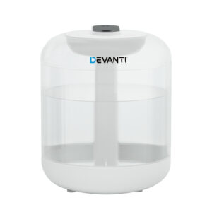 Devanti 1L ultrasonic aroma diffuser humidifier in matte white