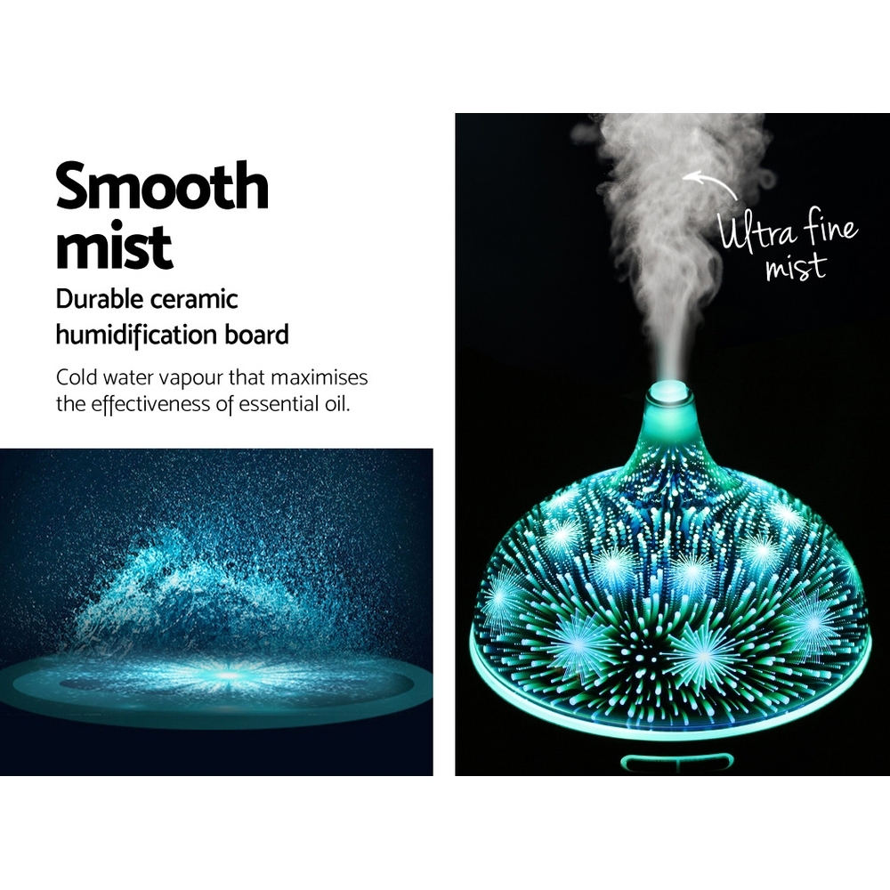 Devanti 400Ml 3D Glass Aroma Diffuser Light Wood – Sumo Deals Devanti 400Ml 3D Glass Aroma Diffuser Light Wood - Image 7