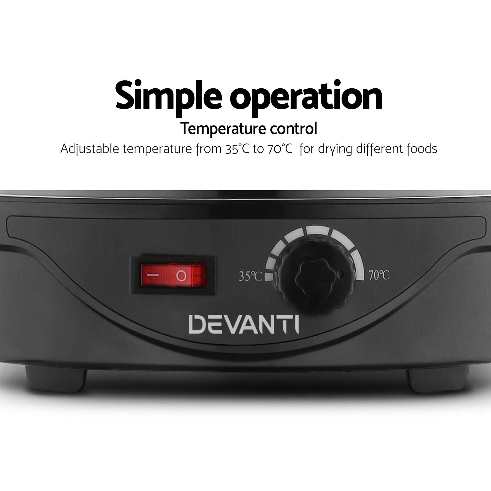 Devanti 5 Tray Food Dehydrator In Black – Sumo Deals Devanti 5 Tray Food Dehydrator In Black - Image 5