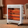 Devanti 2200W portable infrared radiant space heater white freestanding unit