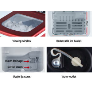Devanti Portable Ice Cube Maker Machine 2L Red – Sumo Deals Devanti Portable Ice Cube Maker Machine 2L Red Product Image Sumo Deals