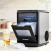 Devanti 20Kg Countertop Ice Maker In Silver Stainless Steel Finish With Touch Panel
