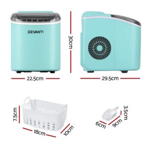 Devanti 12Kg Portable Ice Maker Machine With Self Cleaning Green – Sumo Deals Devanti 12Kg Portable Ice Maker Machine With Self Cleaning Green Product Image Sumo Deals