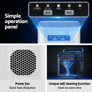 Simple Mechanical Control Panel Switches On Devanti Portable Countertop Ice Maker
