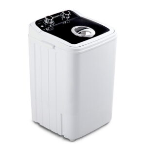 Devanti Portable Washing Machine 4.6KG Black and White Top Load Unit