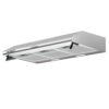 Devanti 90cm stainless steel range hood with glass visor and button controls