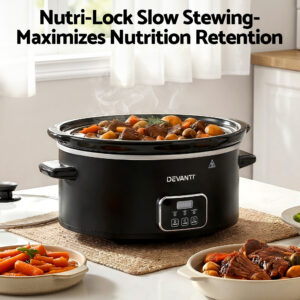 Devanti 5.6L Slow Cooker Electric Multi Cooker Pot 230W Black – Sumo Deals Devanti 5.6L Slow Cooker Electric Multi Cooker Pot 230W Black Product Image Sumo Deals
