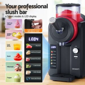 Devanti 2L Slushie Machine Ice Cream Maker Frozen Black – Sumo Deals Digital Led Display Control Screen Panel On Devanti 2L Ice Cream Maker