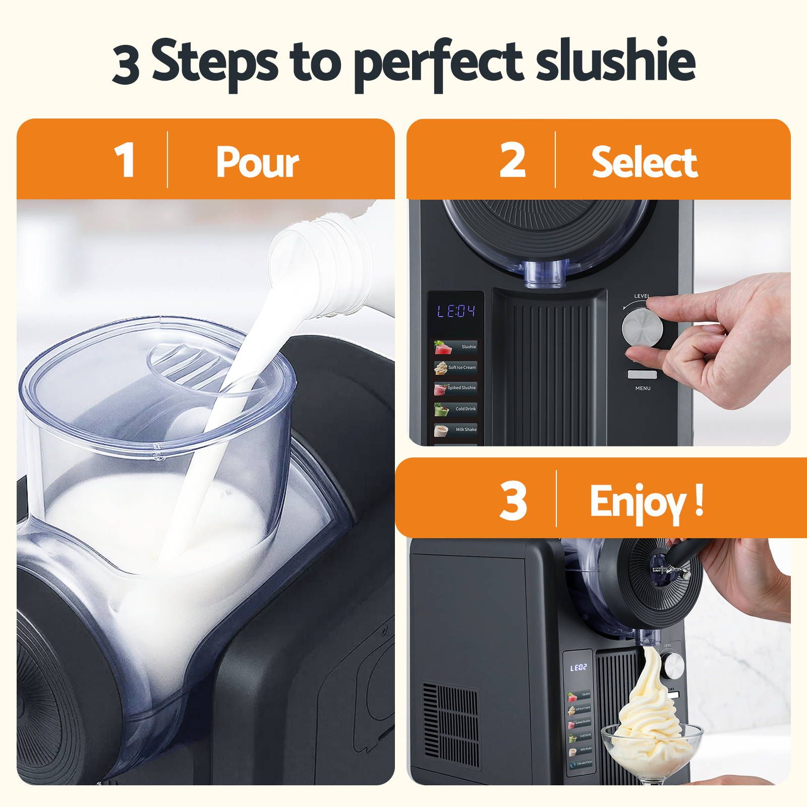 Devanti 2L Slushie Machine Ice Cream Maker Frozen Black – Sumo Deals Devanti 2L Slushie Machine Ice Cream Maker Frozen Black - Image 9