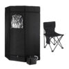 Devanti Portable Steam Sauna Tent in grey with 3L steamer pot and chair