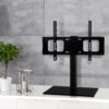 Artiss Swivel Table Top Tv Stand With A Flat-Screen Television Attached On A Lowline Unit