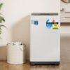 Devanti 6Kg Top Load Washing Machine White Glossy Finish Front View