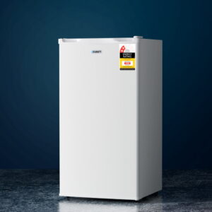 Devanti 81L Upright Freezer Fridge White front view closed door