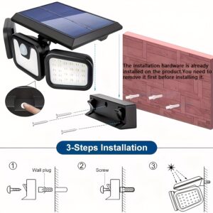 74 Led Solar Motion Sensor Light With 3 Wide Multi-Angle Panels Product Image Sumo Deals
