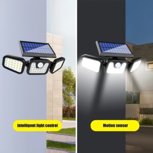 Top Angle Of The High-Efficiency Solar Collection Panel On The Security Light.