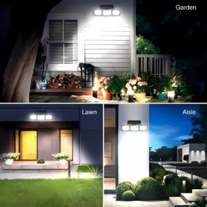 74 Led Solar Motion Sensor Light Mounted On A Garage Brick Wall Illuminating A Driveway