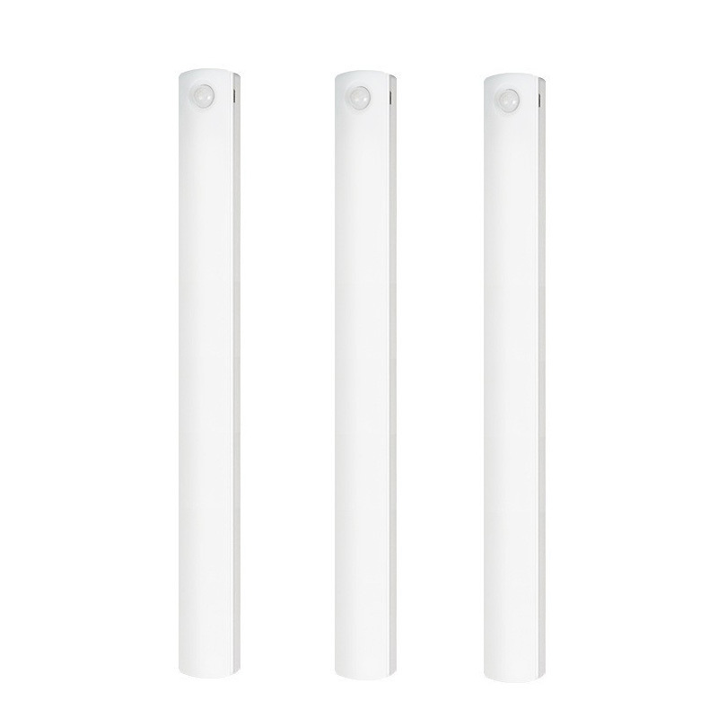 Rechargeable Led Wardrobe Light Multipack With 3 Magnetic Bars – Sumo Deals Set Of Three White Rechargeable Led Wardrobe Light Bars Displayed In A Parallel Row Layout.
