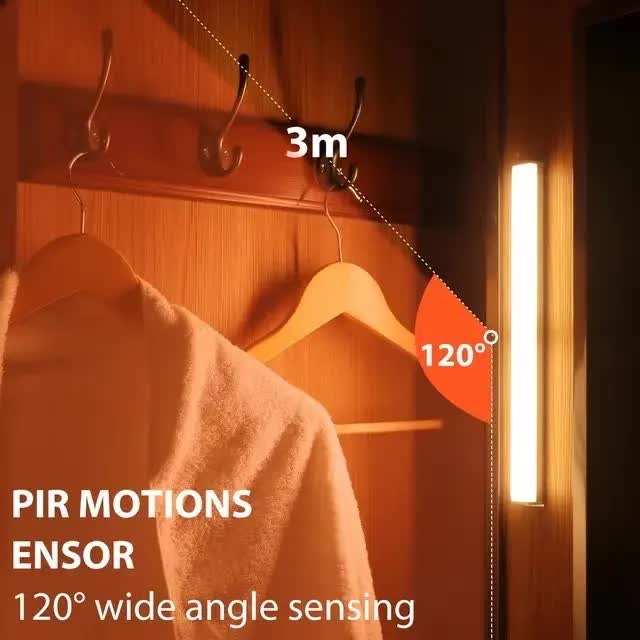 Rechargeable Led Wardrobe Light Multipack With 3 Magnetic Bars – Sumo Deals Side View Of The Rechargeable Led Wardrobe Light Showing The Usb Charging Socket.