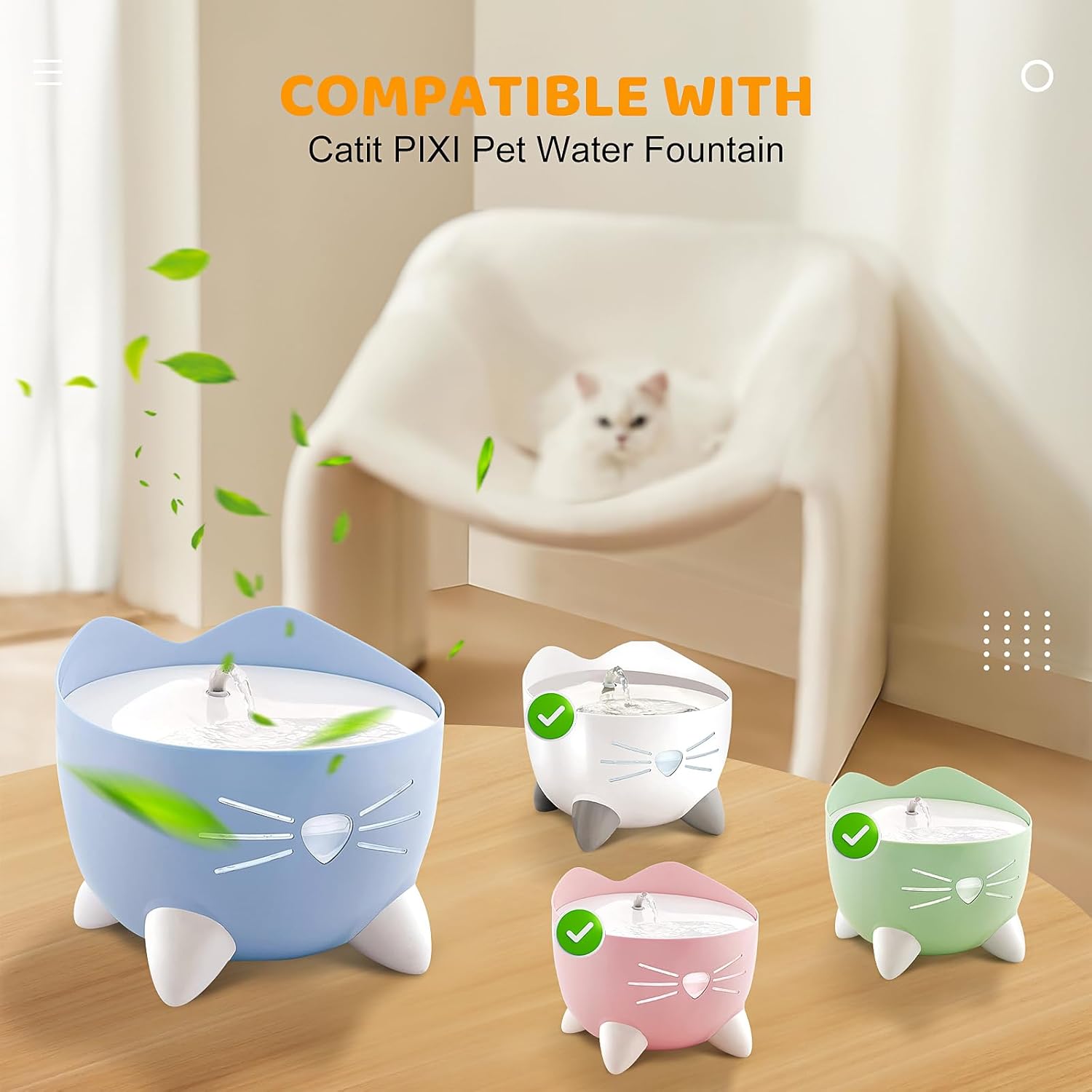 Catit Pixi Compatible Pet Fountain Filters 16-Pack – Sumo Deals Catit Pixi Compatible Pet Fountain Filters 16-Pack - Image 2