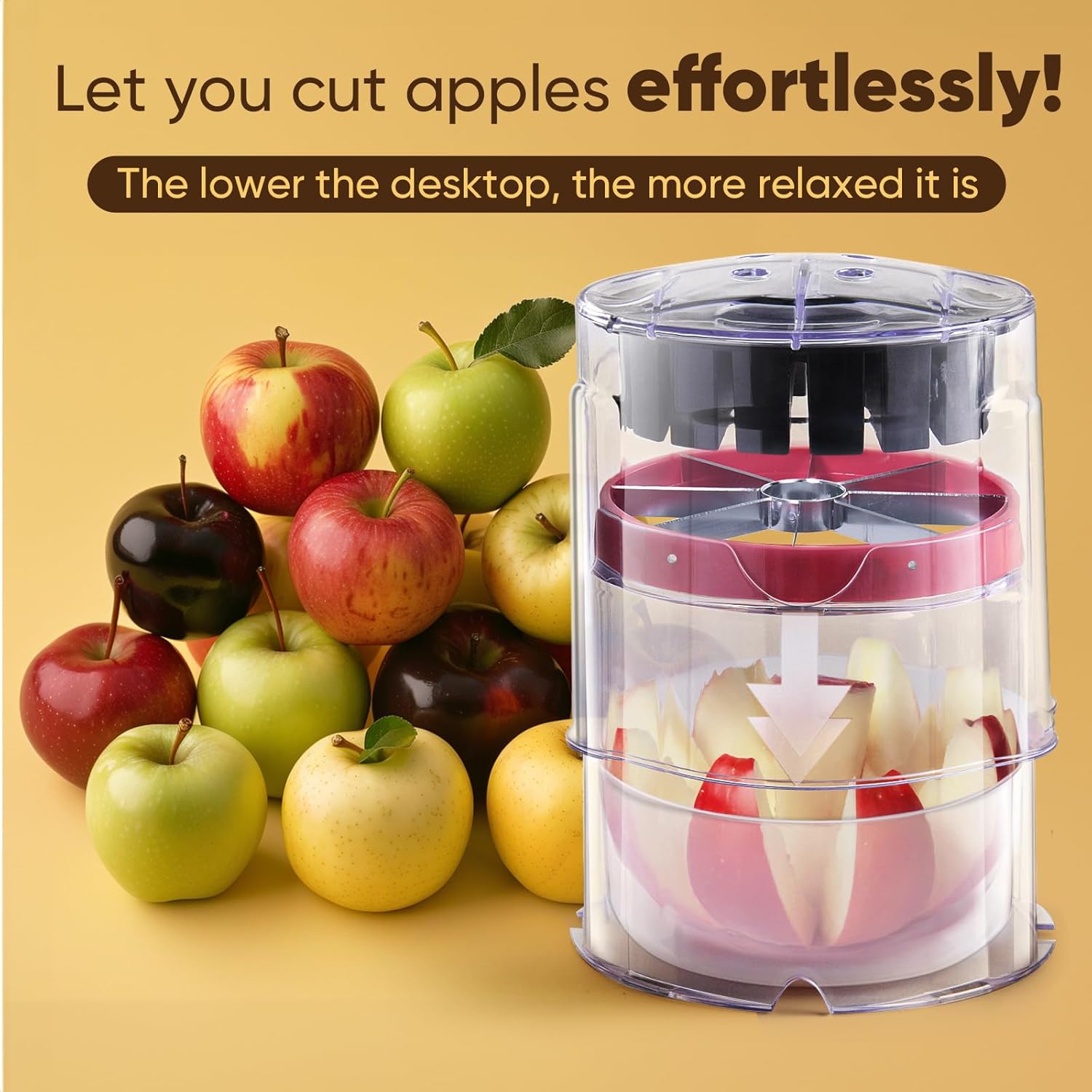 5.12 Inch Stainless Steel Apple Slicer With Base Bowl – Sumo Deals 5.12 Inch Stainless Steel Apple Slicer With Base Bowl - Image 6