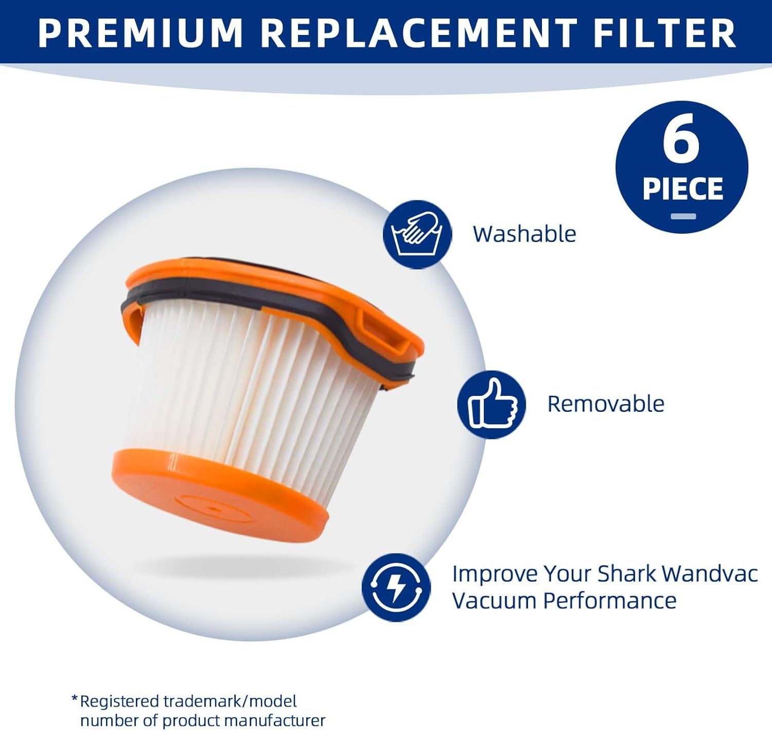 Shark Wandvac Filters Wv360 Ws620 Ws630 - 6 Pack – Sumo Deals Shark Wandvac Filters