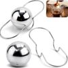Stainless steel espresso chilling ball 2 pack with metal stands
