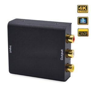 Mini HDMI-compatible 1.4b to AV 4Kx2K 1080P to 3RCA CVBS Video Audio Converter Adapter Black