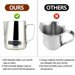 600Ml Milk Frothing Pitcher With Thermometer – Sumo Deals Milk Frothing Pitcher