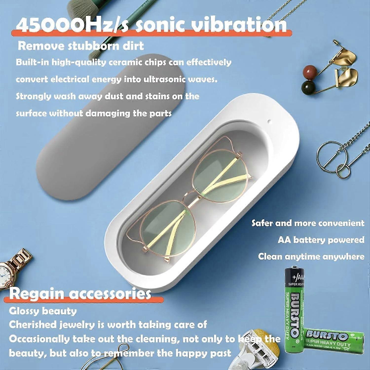 45Khz Household Ultrasonic Jewelry Cleaner Machine – Sumo Deals Compact Household Ultrasonic Jewelry Cleaner Machine With A Single White Power Button