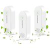 3Pcs Mini Plug-In Air Purifier Ion Generator Units Lined Up In A Clean White Finish