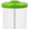 450ml manual milk frother with plunger handle and lid assembly