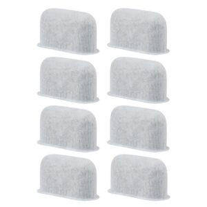 8-pack charcoal coffee maker water filters replacement pods arranged neatly