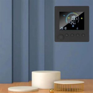K1M Wifi Smart Thermostat Electric Floor Heating Controller – Sumo Deals Rear Copper Terminals And Ntc Temperature Sensor Placement On 90-240V Thermostat